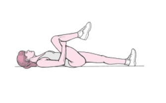 pulling knees to chest for back pain